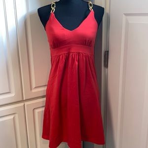 Victoria’s Secret dress size medium red vintage gold chain tie